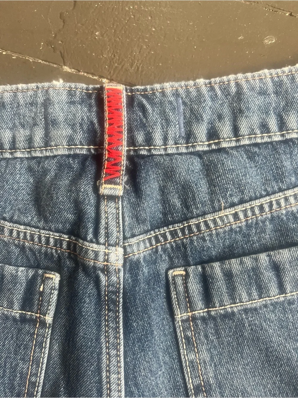 Hollister Low Rise Baggy Jort Blue Denim Cutoff Shorts
